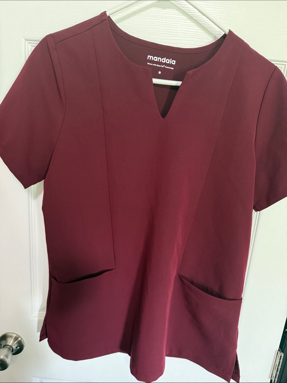 Mandala Women's Short Sleeve Burgundy Top and Joggers